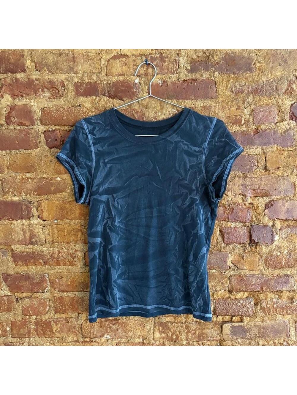 Black/blue and grey dye pattern shirt